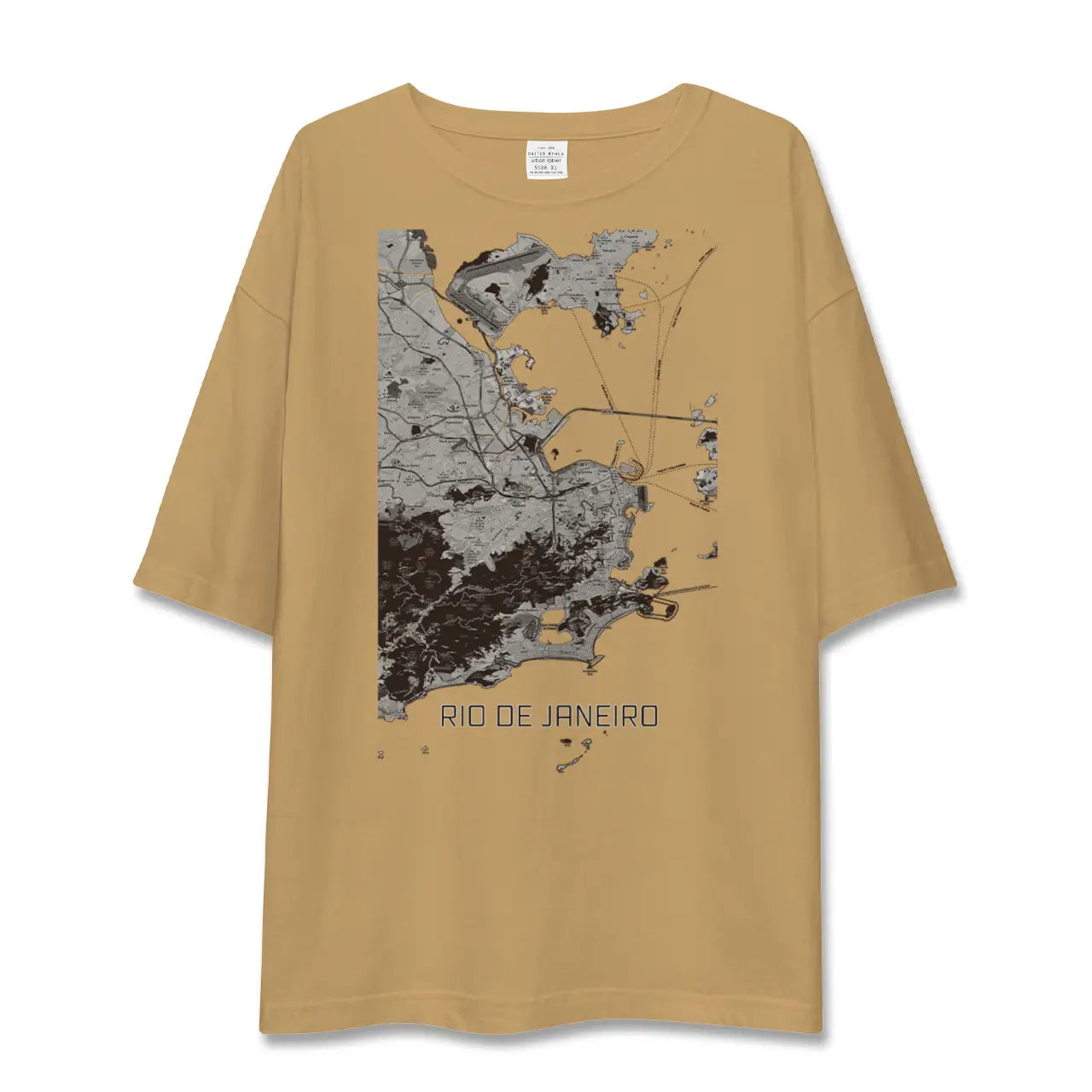 【リオデジャネイロ（ブラジル）】地図柄ビッグシルエットTシャツ