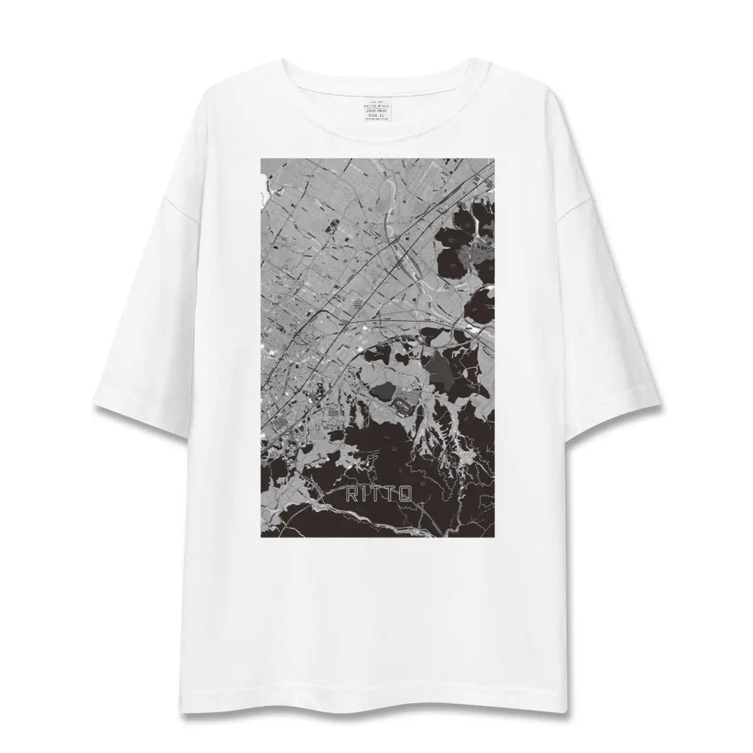 【栗東(滋賀県)】地図柄ビッグシルエットTシャツ