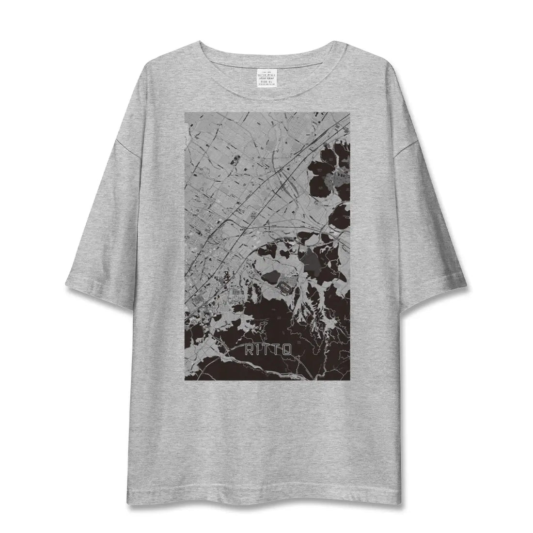 【栗東（滋賀県）】地図柄ビッグシルエットTシャツ