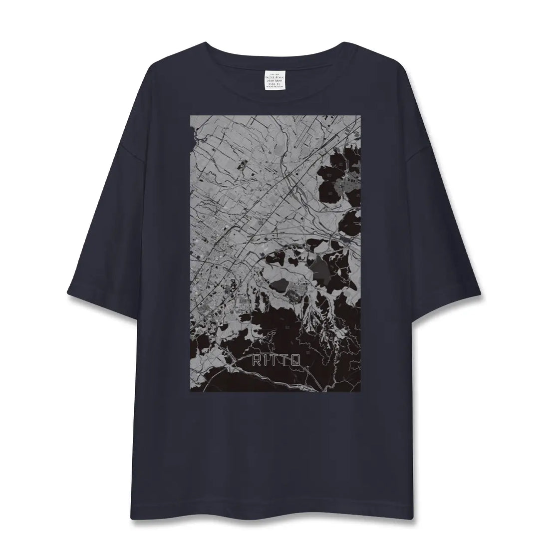 【栗東（滋賀県）】地図柄ビッグシルエットTシャツ