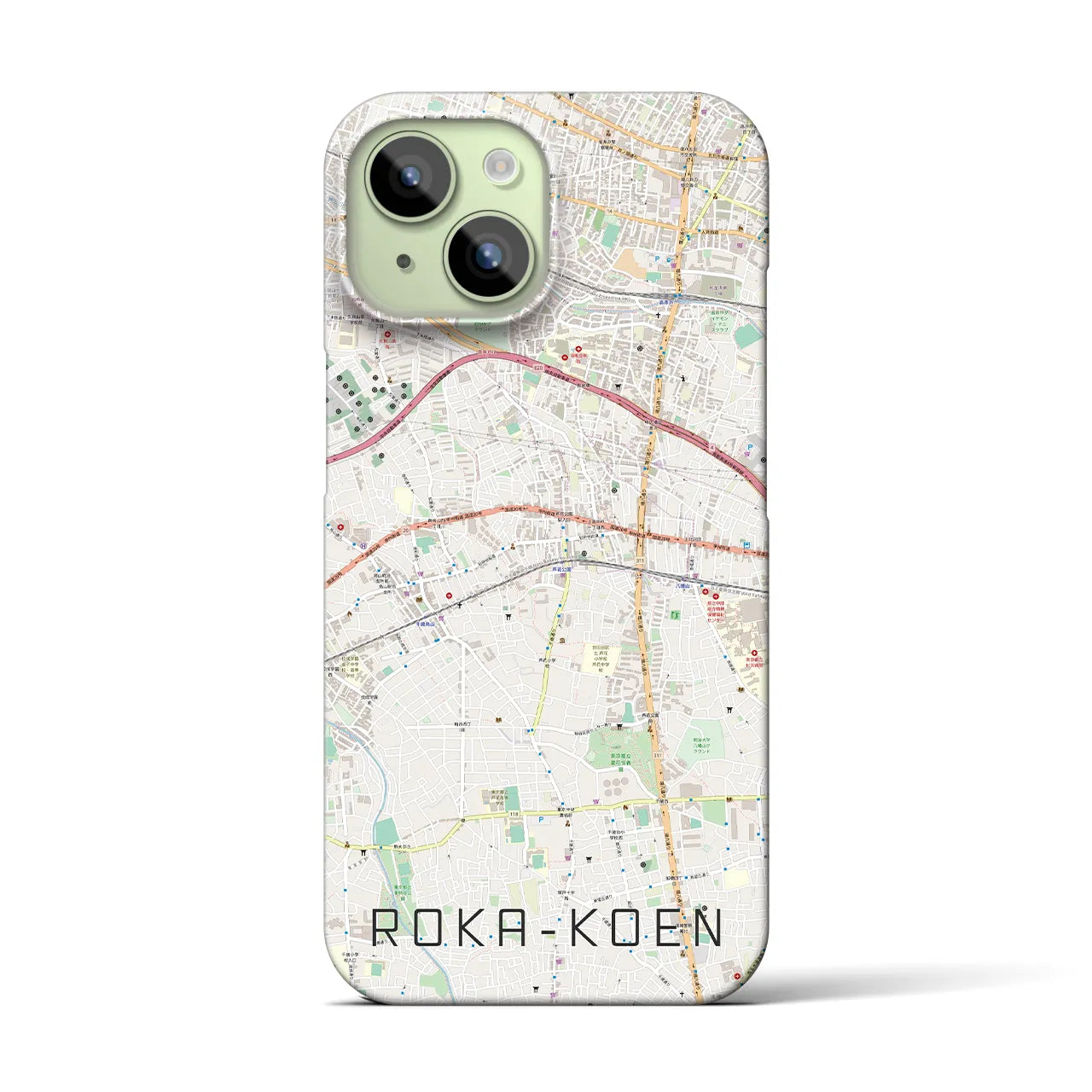 【芦花公園】地図柄iPhoneケース（バックカバータイプ・ナチュラル）iPhone 15 用