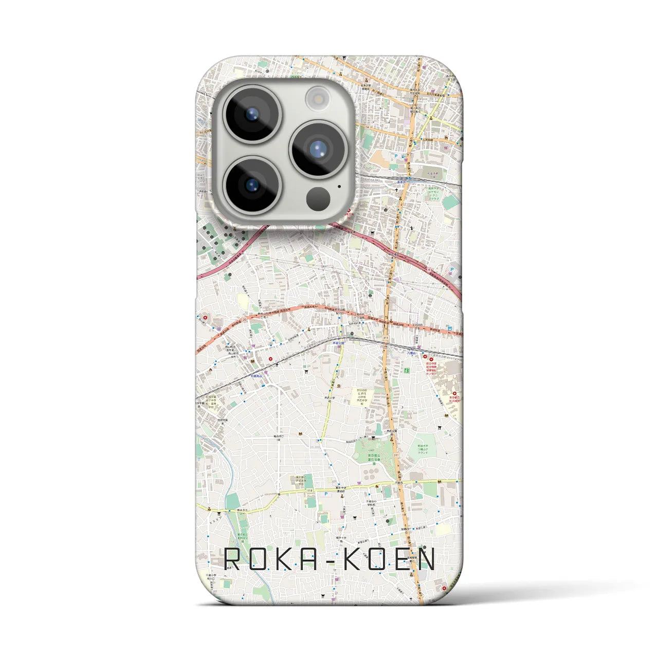【芦花公園】地図柄iPhoneケース（バックカバータイプ・ナチュラル）iPhone 15 Pro 用