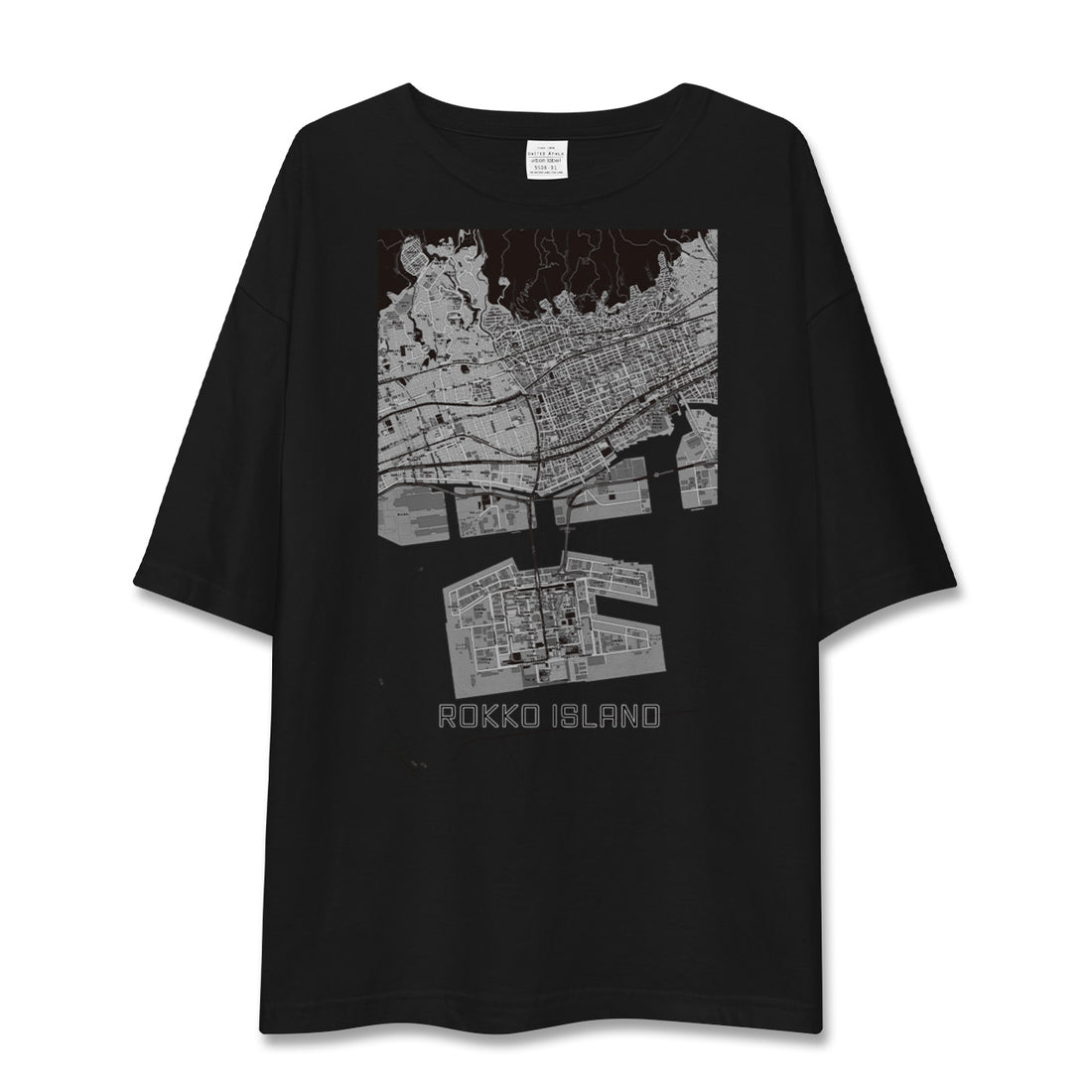 【六甲アイランド（兵庫県）】地図柄ビッグシルエットTシャツ