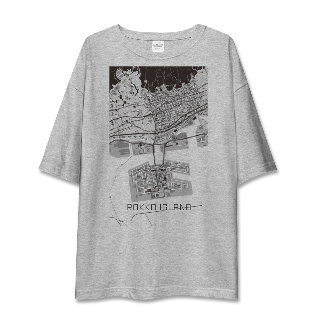 【六甲アイランド(兵庫県)】地図柄ビッグシルエットTシャツ