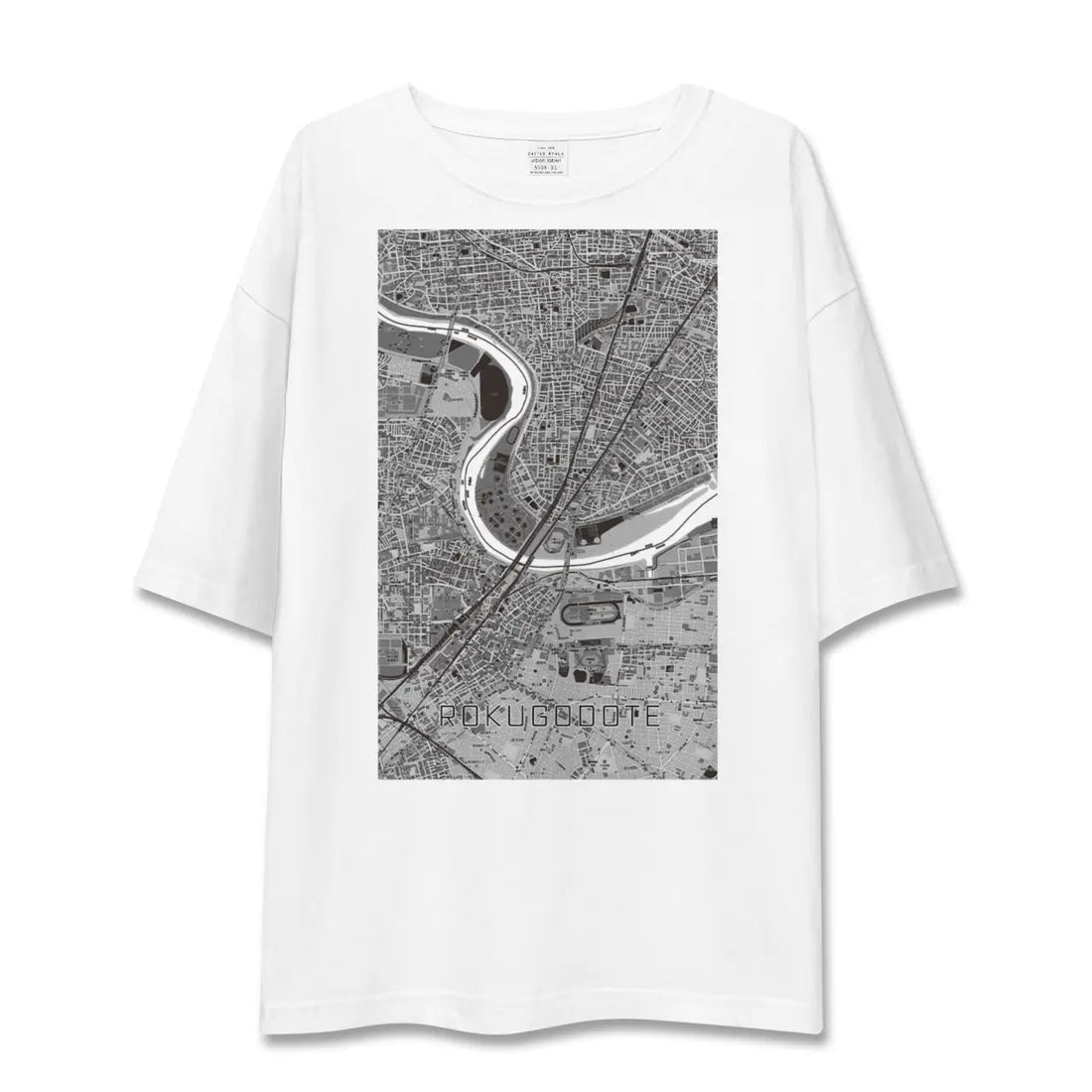【六郷土手(東京都)】地図柄ビッグシルエットTシャツ