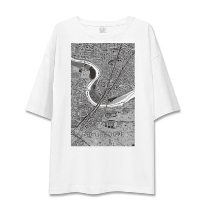 【六郷土手（東京都）】地図柄ビッグシルエットTシャツ