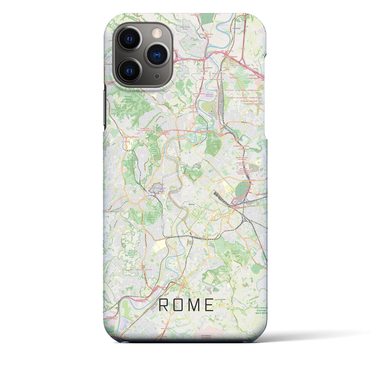 【ローマ】地図柄iPhoneケース（バックカバータイプ・ナチュラル）iPhone 11 Pro Max 用