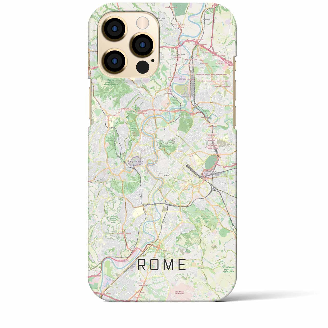 【ローマ】地図柄iPhoneケース（バックカバータイプ・ナチュラル）iPhone 12 Pro Max 用