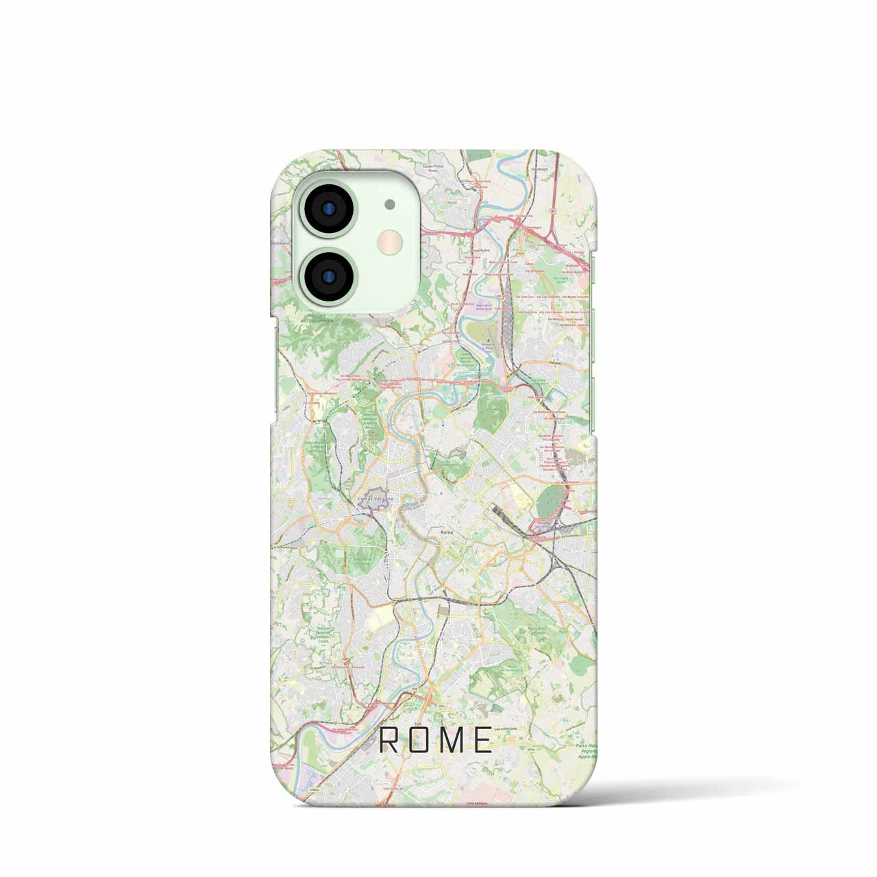 【ローマ】地図柄iPhoneケース（バックカバータイプ・ナチュラル）iPhone 12 mini 用