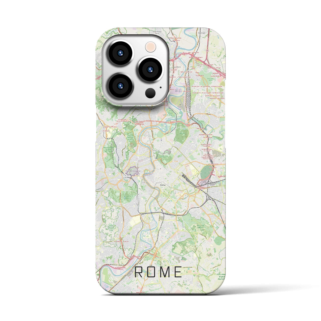 【ローマ】地図柄iPhoneケース（バックカバータイプ・ナチュラル）iPhone 13 Pro 用