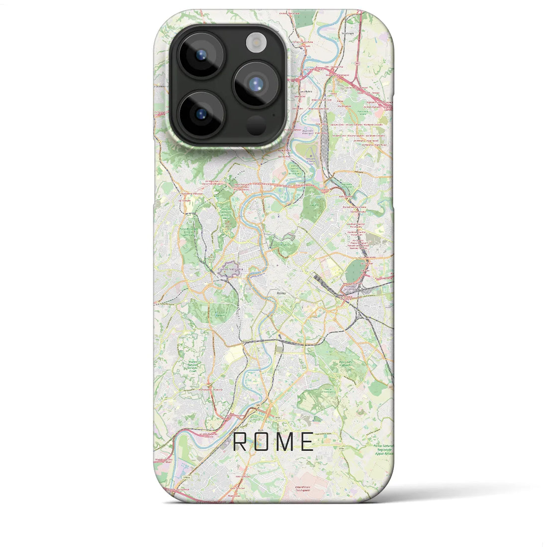 【ローマ】地図柄iPhoneケース（バックカバータイプ・ナチュラル）iPhone 15 Pro Max 用