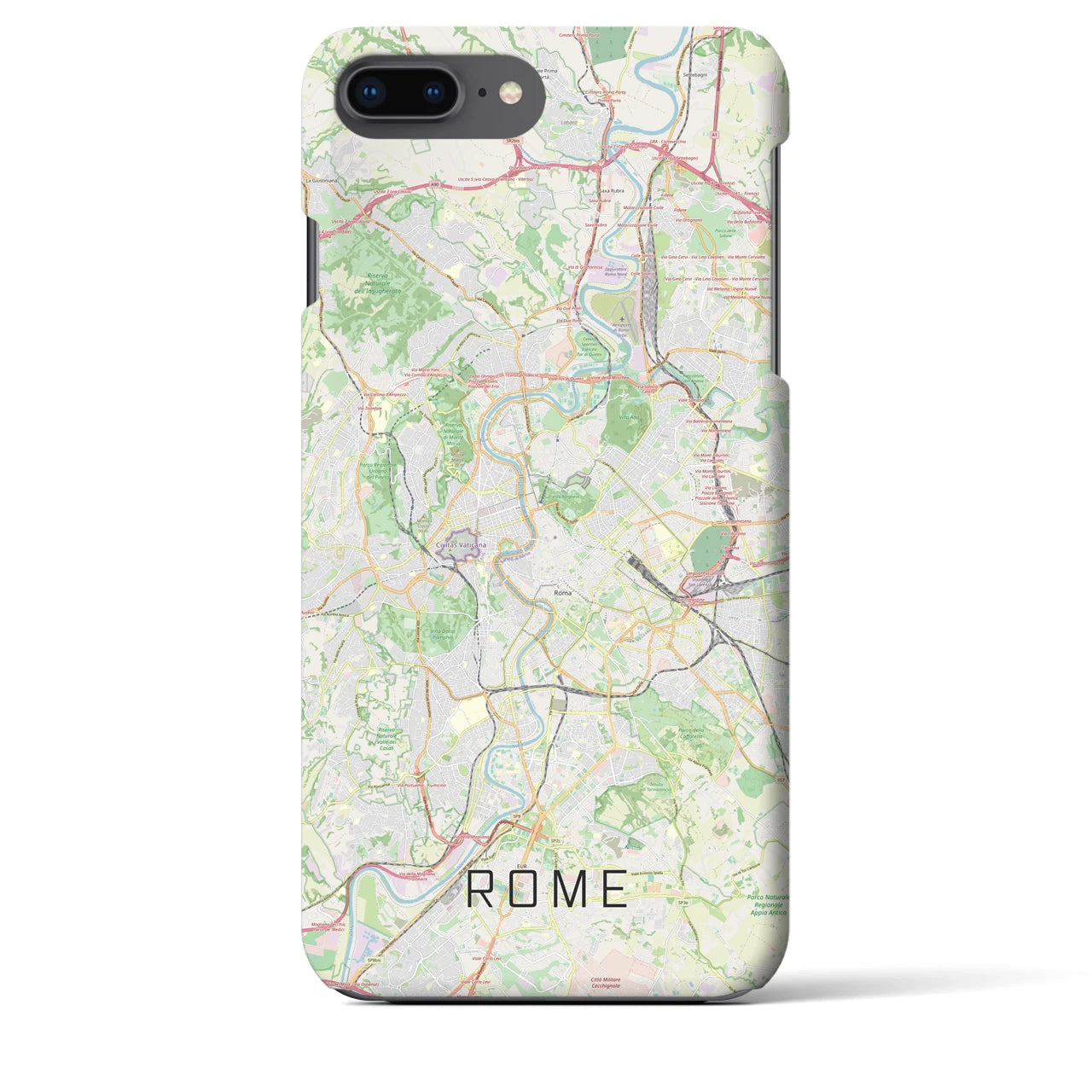 【ローマ】地図柄iPhoneケース（バックカバータイプ・ナチュラル）iPhone 8Plus /7Plus / 6sPlus / 6Plus 用