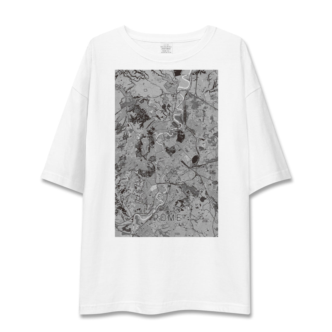 【ローマ(イタリア)】地図柄ビッグシルエットTシャツ