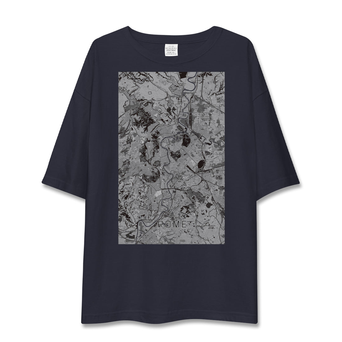【ローマ（イタリア）】地図柄ビッグシルエットTシャツ