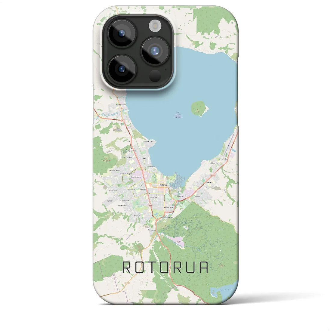 【ロトルア】地図柄iPhoneケース（バックカバータイプ・ナチュラル）iPhone 15 Pro Max 用