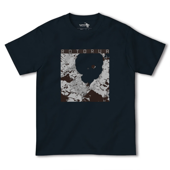 【ロトルア（ニュージーランド）】地図柄ヘビーウェイトTシャツ
