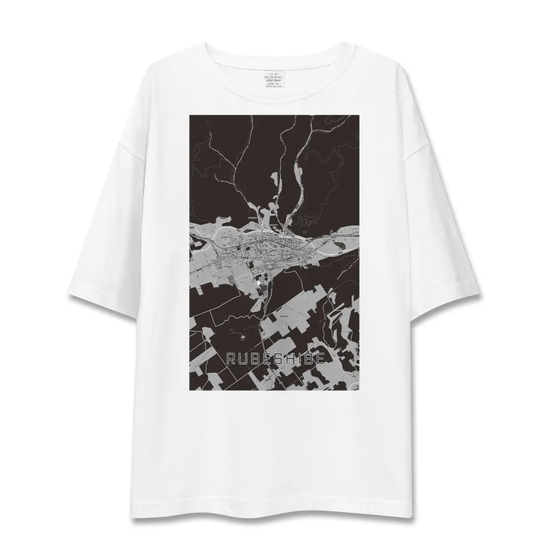 【留辺蘂(北海道)】地図柄ビッグシルエットTシャツ