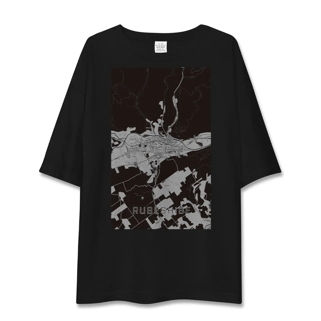 【留辺蘂（北海道）】地図柄ビッグシルエットTシャツ