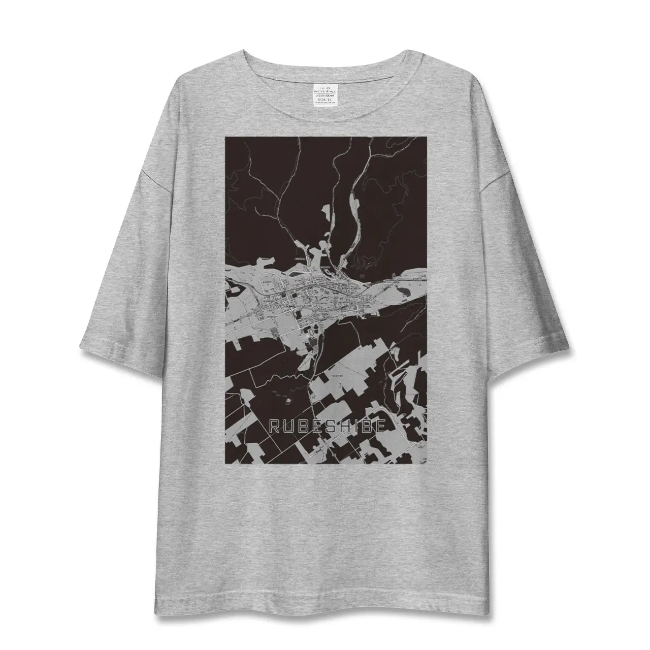 【留辺蘂（北海道）】地図柄ビッグシルエットTシャツ