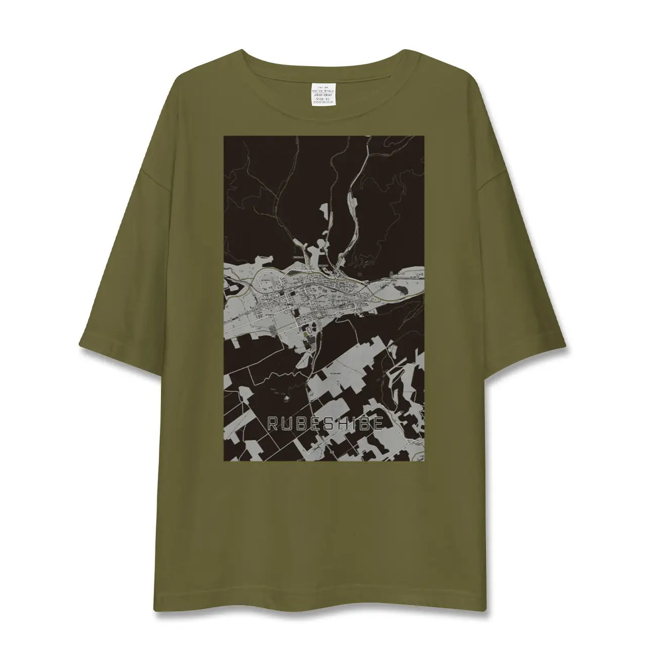 【留辺蘂（北海道）】地図柄ビッグシルエットTシャツ