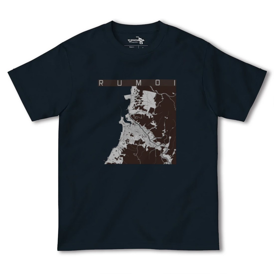 【留萌(北海道)】地図柄ヘビーウェイトTシャツ