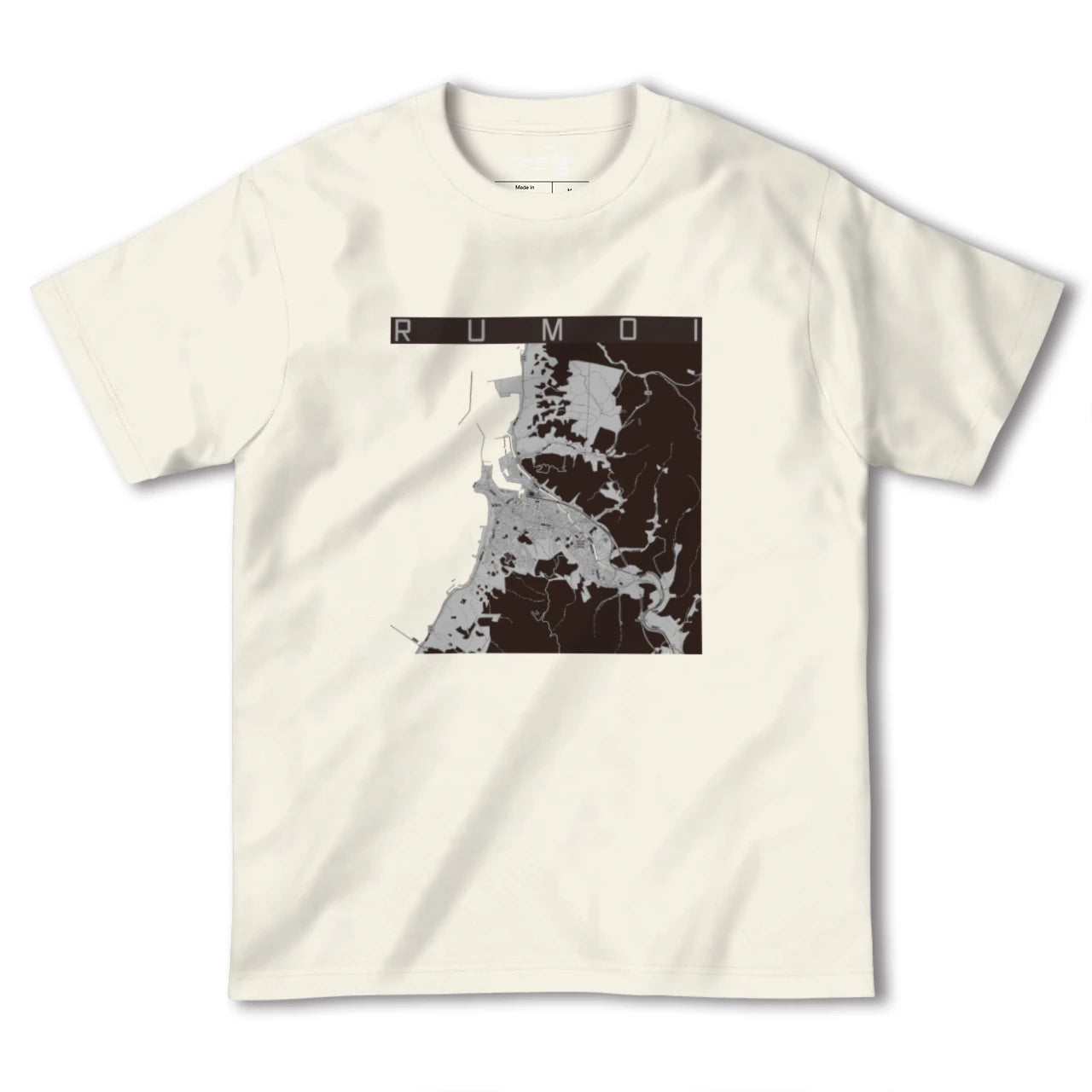 【留萌（北海道）】地図柄ヘビーウェイトTシャツ