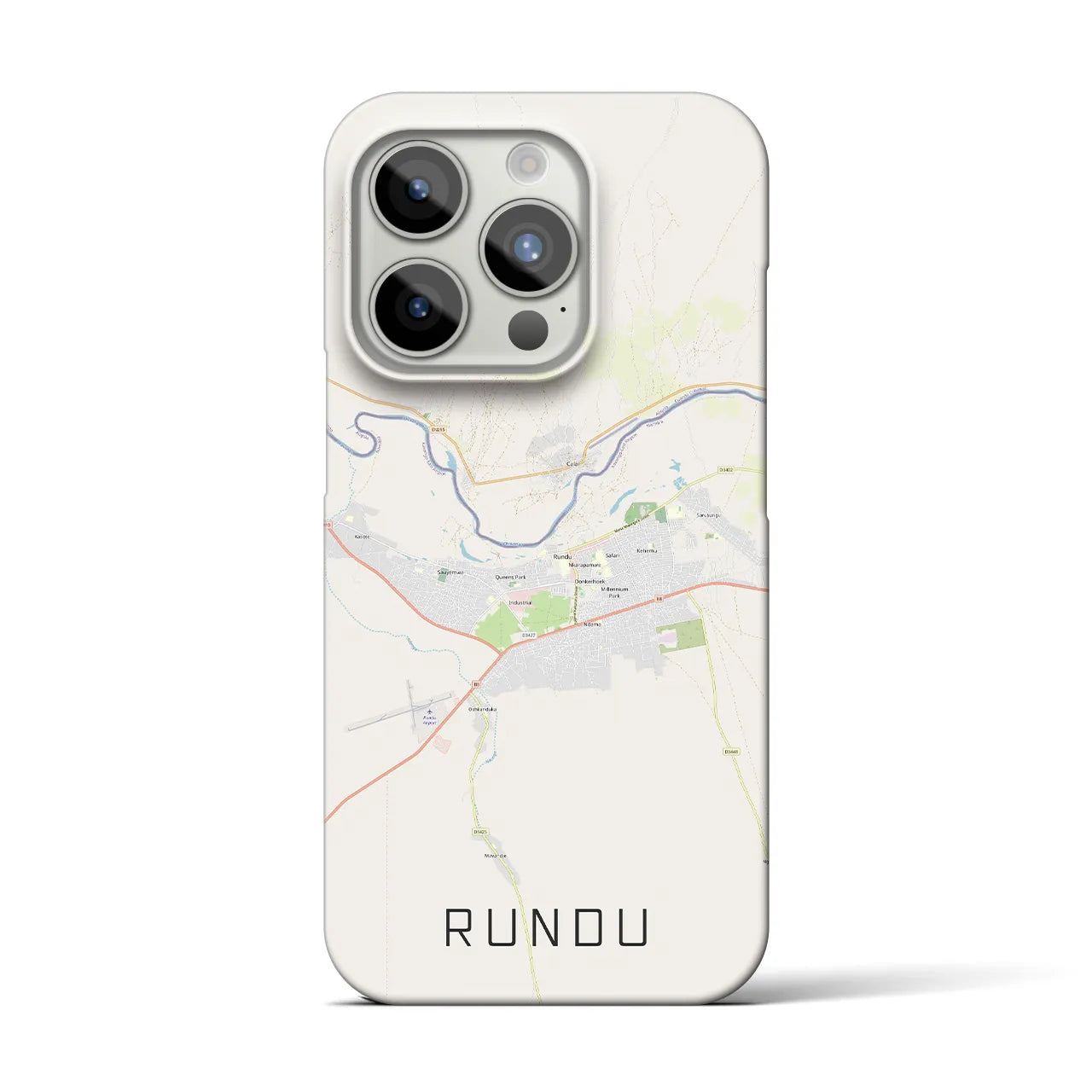 【ルンドゥ】地図柄iPhoneケース（バックカバータイプ・ナチュラル）iPhone 15 Pro 用