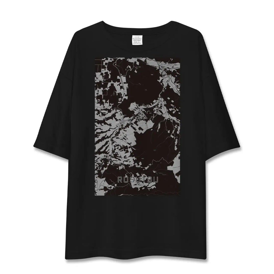 【留寿都（北海道）】地図柄ビッグシルエットTシャツ