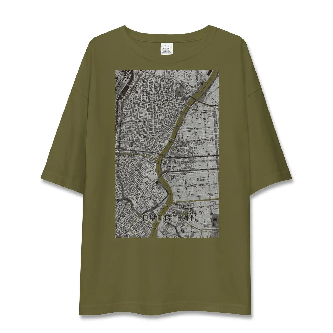 【両国（東京都）】地図柄ビッグシルエットTシャツ