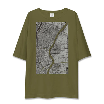 【両国（東京都）】地図柄ビッグシルエットTシャツ