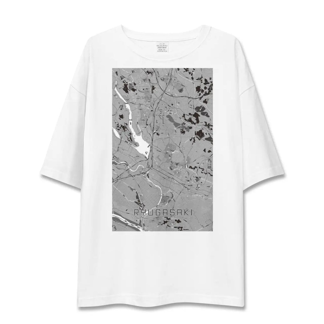 【龍ケ崎（茨城県）】地図柄ビッグシルエットTシャツ