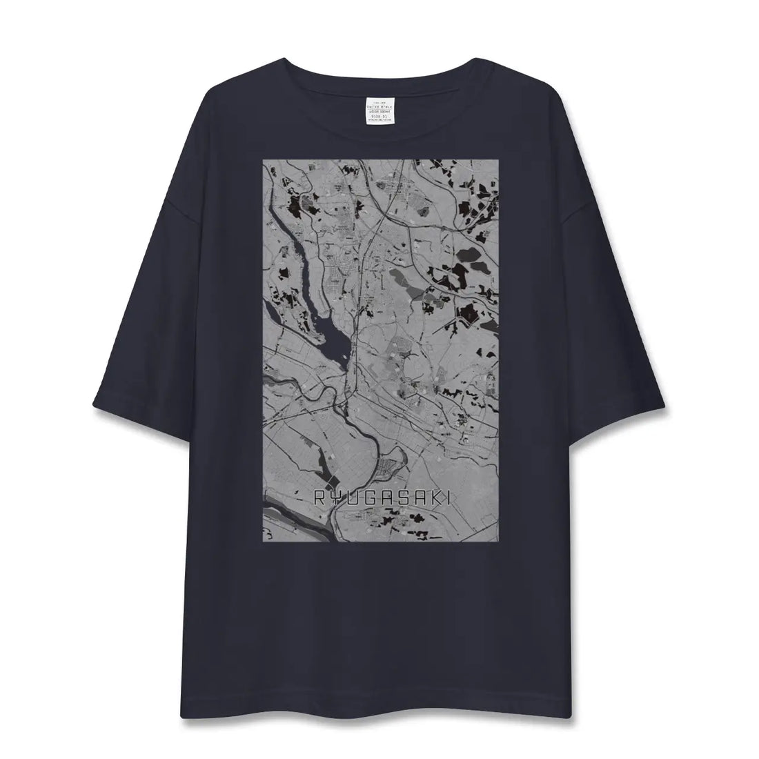 【龍ケ崎(茨城県)】地図柄ビッグシルエットTシャツ