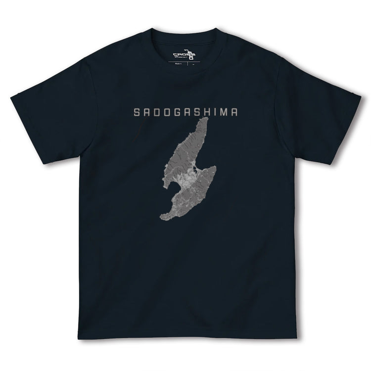 【佐渡島（新潟県）】地図柄ヘビーウェイトTシャツ