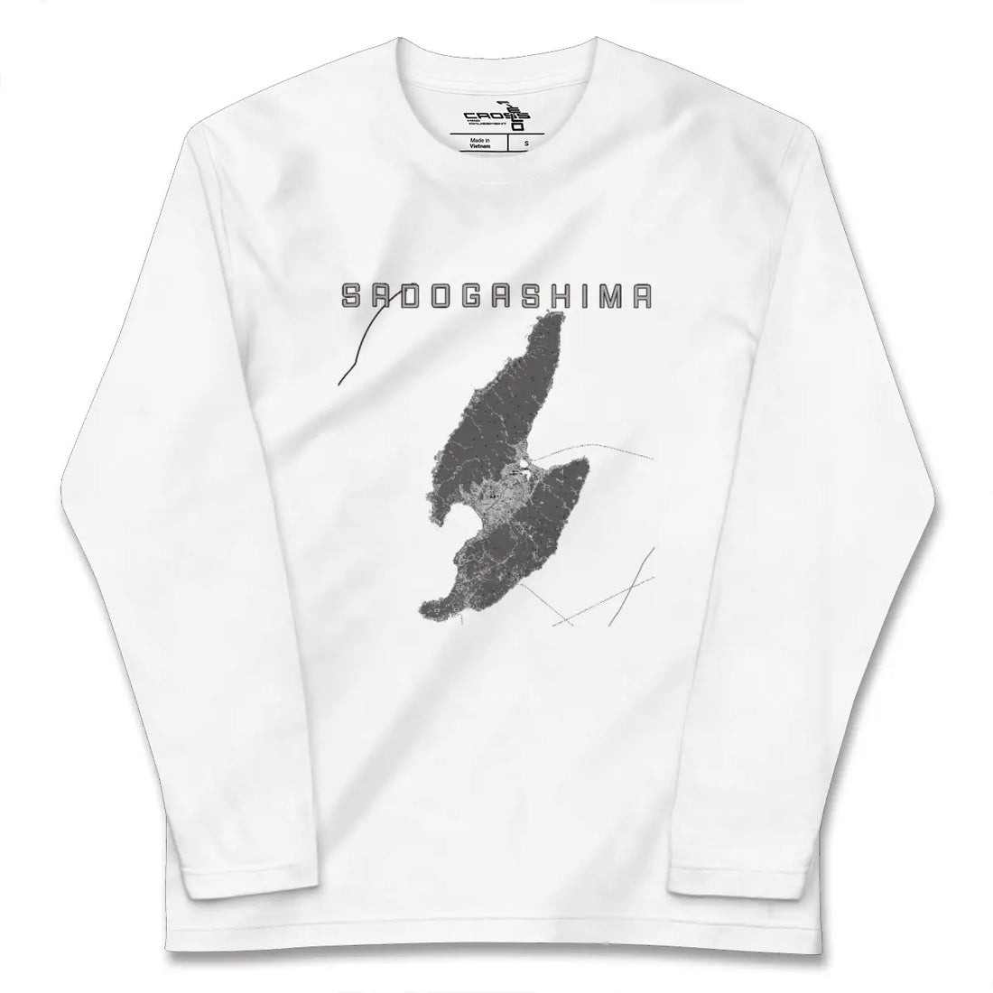 【佐渡島(新潟県)】地図柄ロングスリーブTシャツ