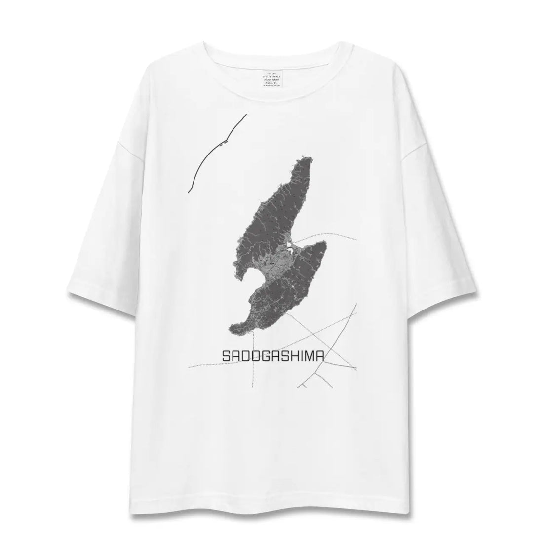 【佐渡島(新潟県)】地図柄ビッグシルエットTシャツ