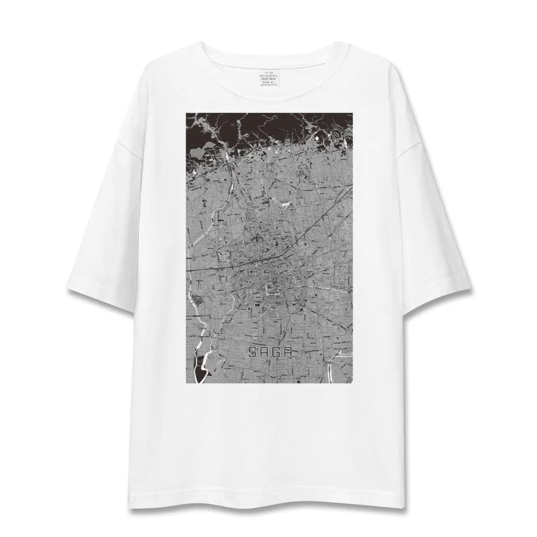 【佐賀2(佐賀県)】地図柄ビッグシルエットTシャツ