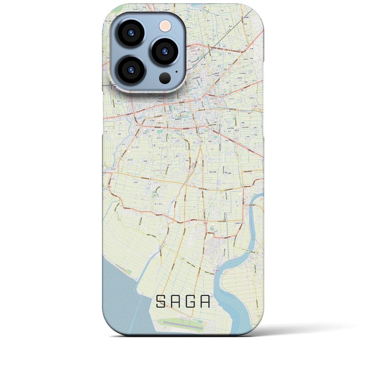 【佐賀】地図柄iPhoneケース（バックカバータイプ・ナチュラル）iPhone 13 Pro Max 用