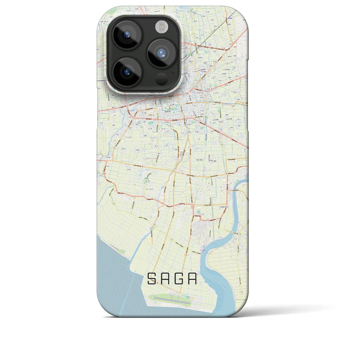 【佐賀】地図柄iPhoneケース（バックカバータイプ・ナチュラル）iPhone 15 Pro Max 用