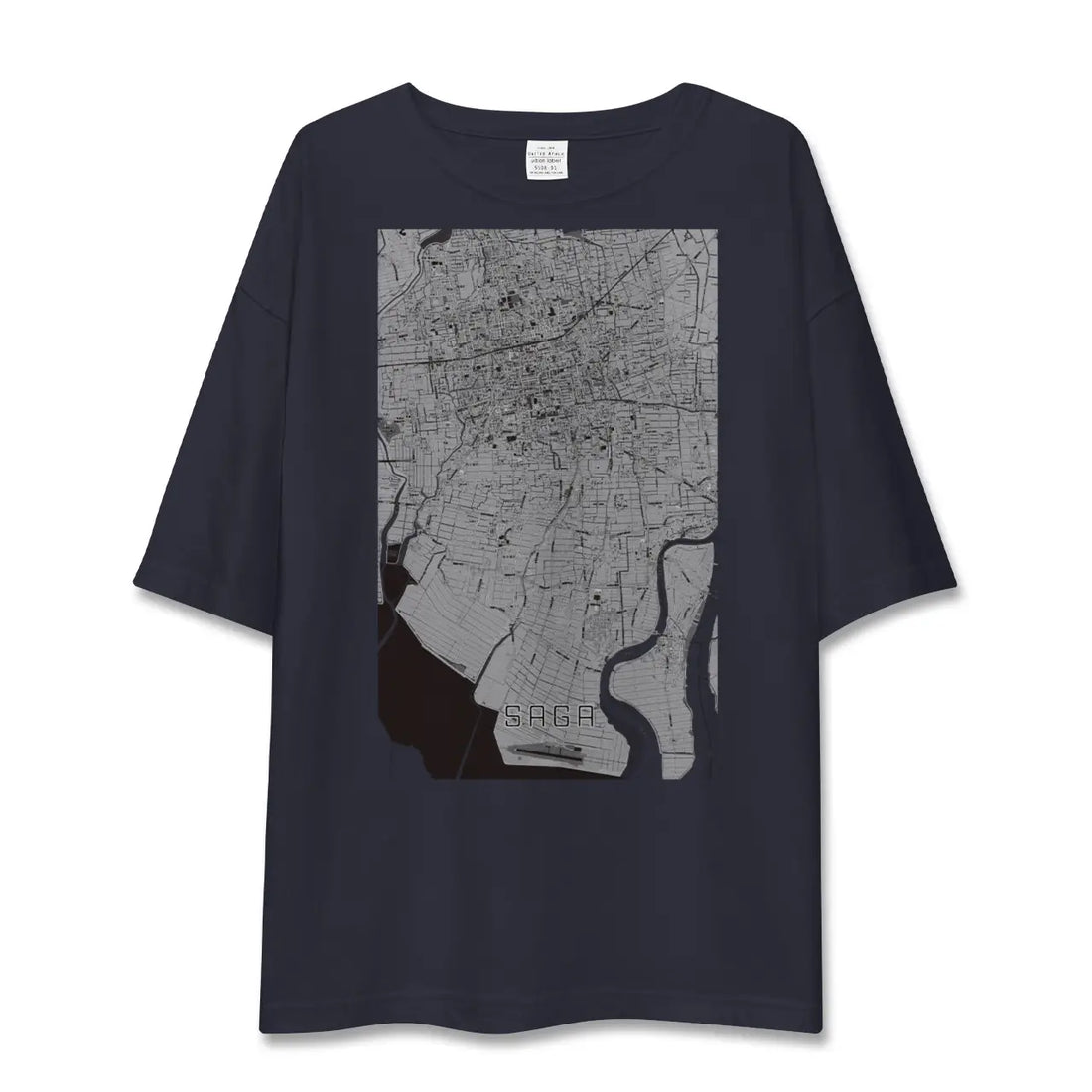 【佐賀（佐賀県）】地図柄ビッグシルエットTシャツ