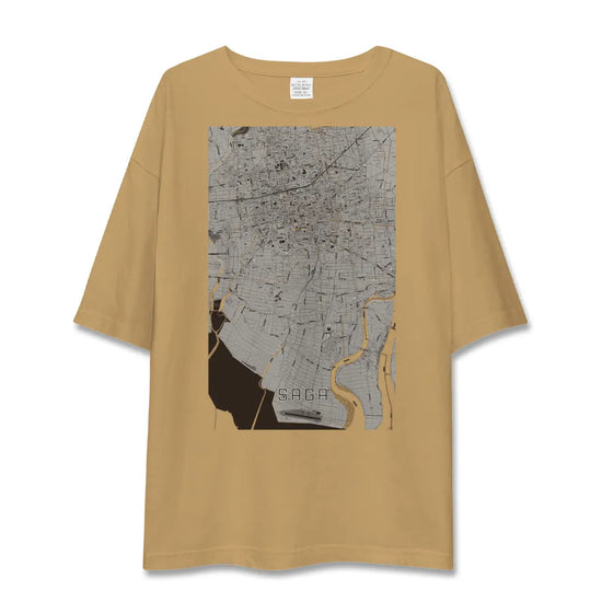 【佐賀（佐賀県）】地図柄ビッグシルエットTシャツ