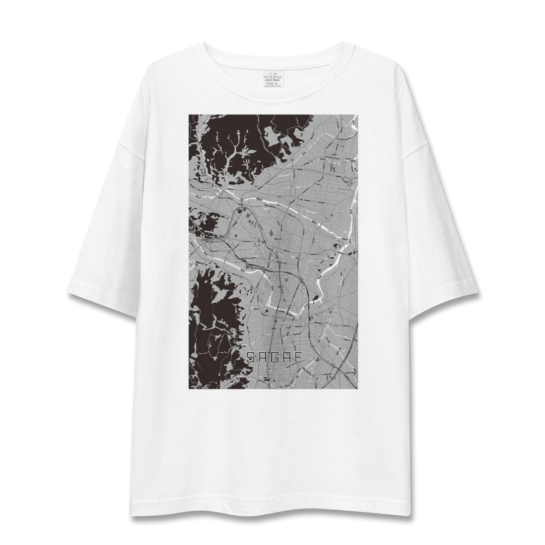 【寒河江(山形県)】地図柄ビッグシルエットTシャツ