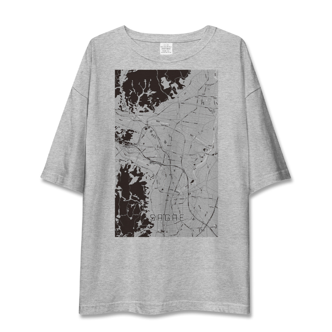 【寒河江（山形県）】地図柄ビッグシルエットTシャツ