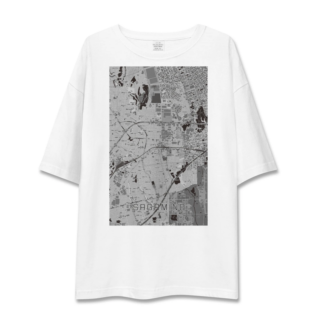 【さがみ野（神奈川県）】地図柄ビッグシルエットTシャツ