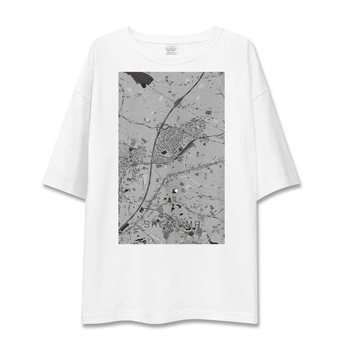 【鷺沼(神奈川県)】地図柄ビッグシルエットTシャツ