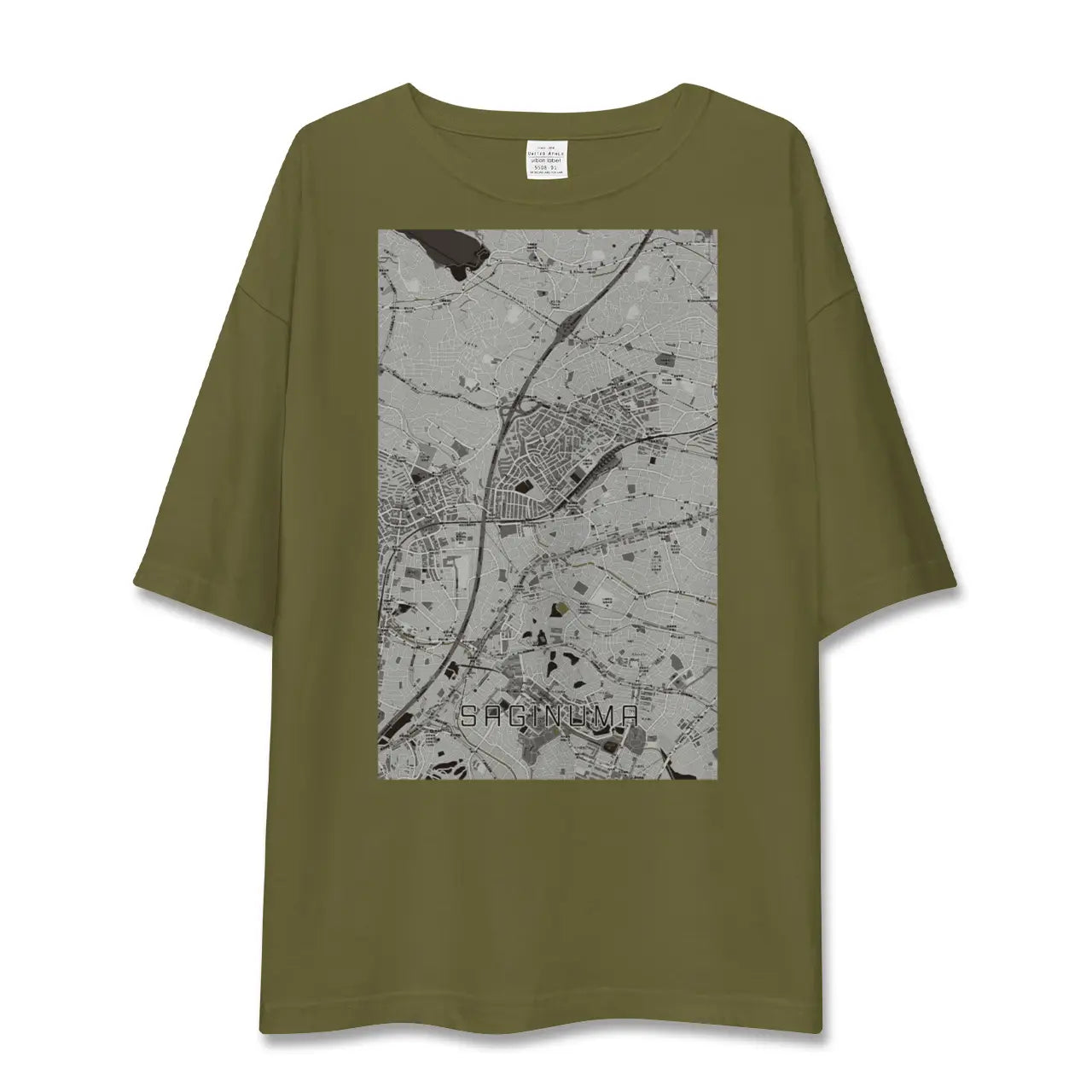 【鷺沼（神奈川県）】地図柄ビッグシルエットTシャツ