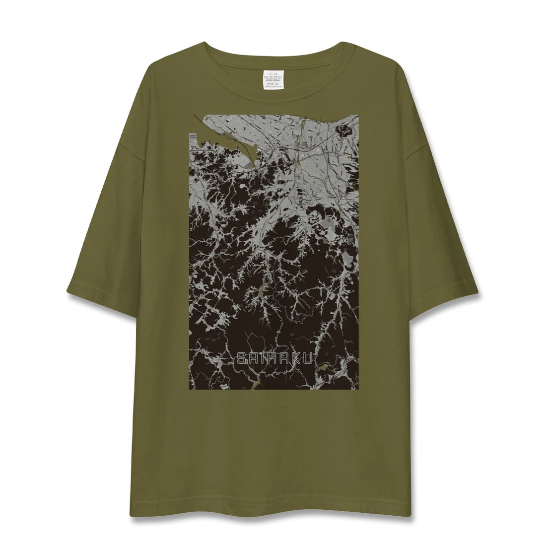 【西伯(鳥取県)】地図柄ビッグシルエットTシャツ