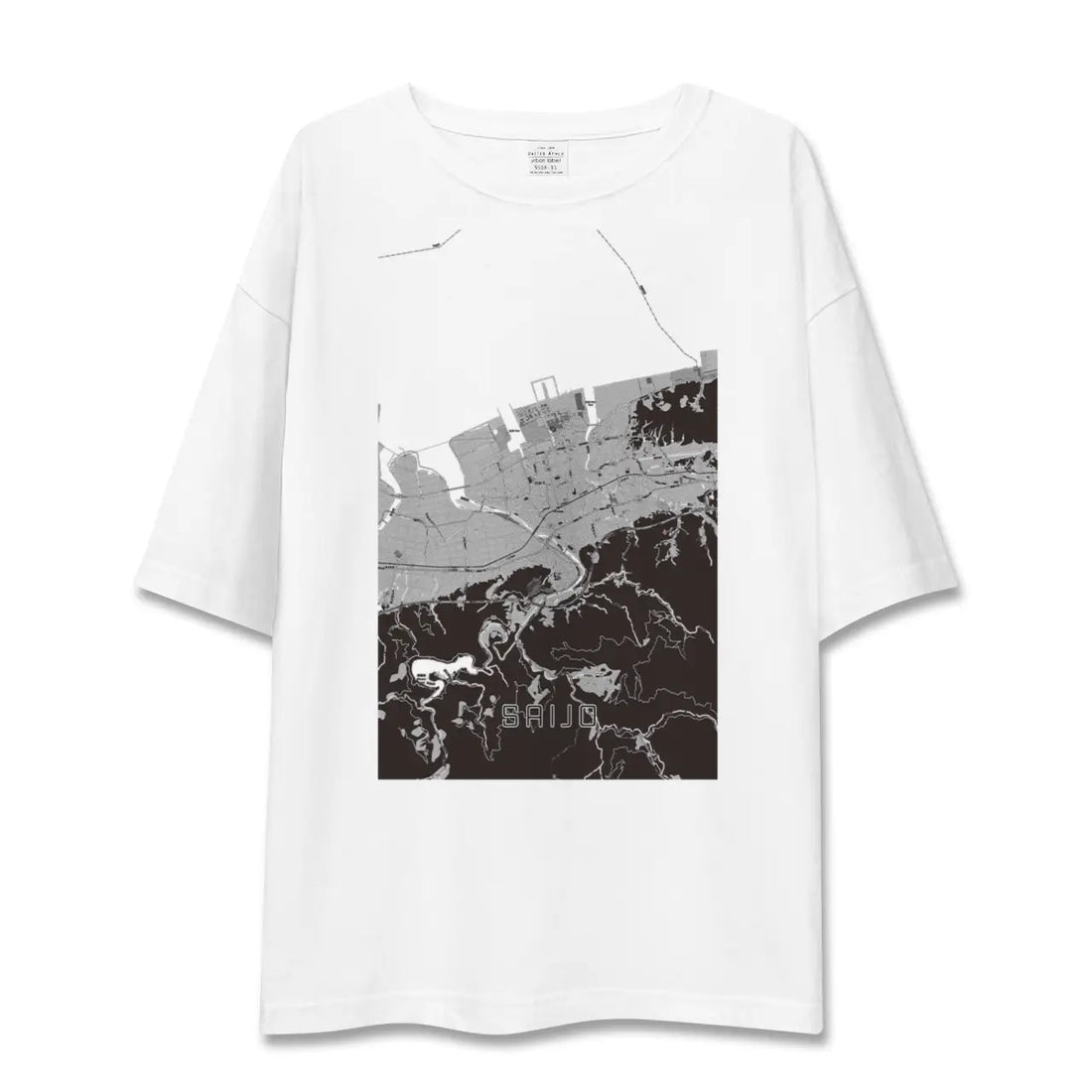 【西条(愛媛県)】地図柄ビッグシルエットTシャツ