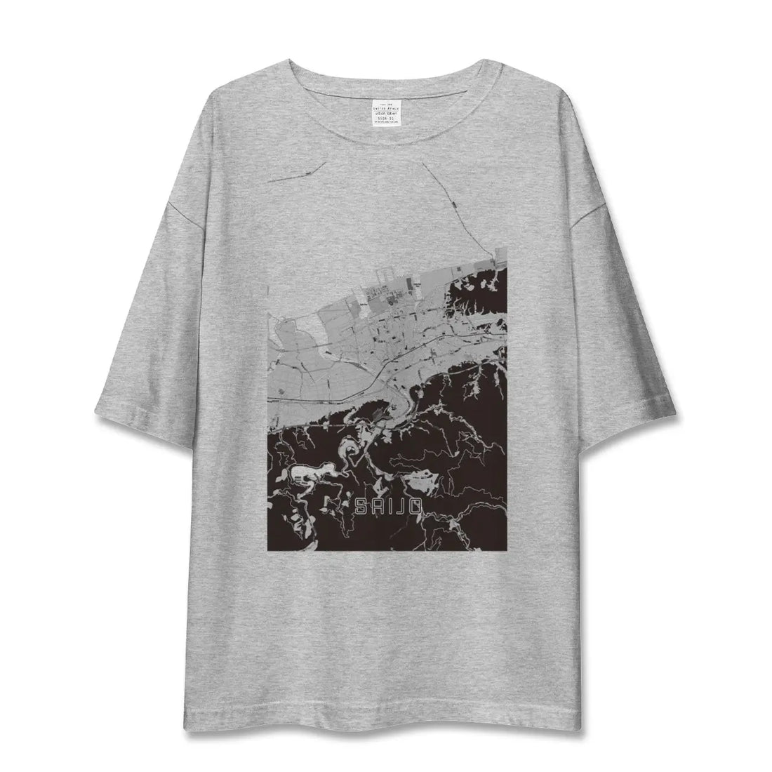【西条（愛媛県）】地図柄ビッグシルエットTシャツ
