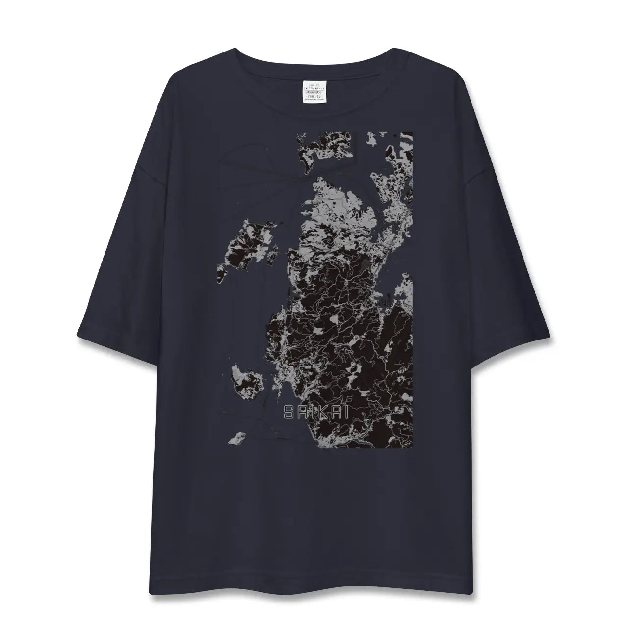 【西海（長崎県）】地図柄ビッグシルエットTシャツ