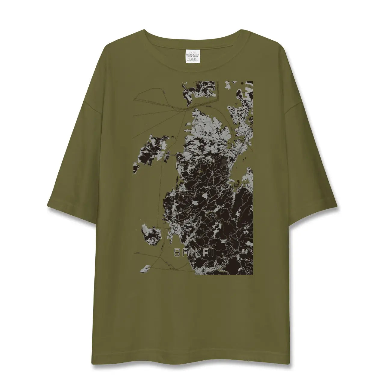 【西海（長崎県）】地図柄ビッグシルエットTシャツ
